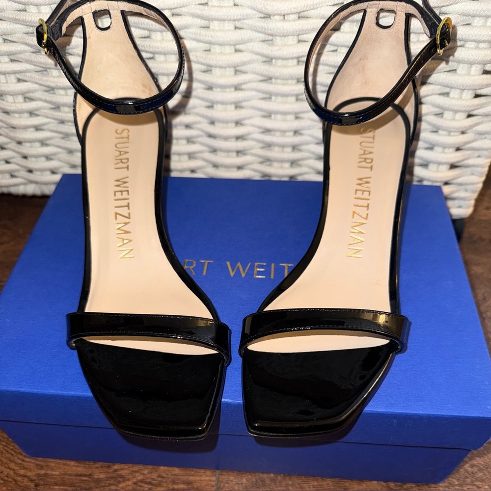 Stuart Weitzman Nudistcurve 50 Wedge Sandals